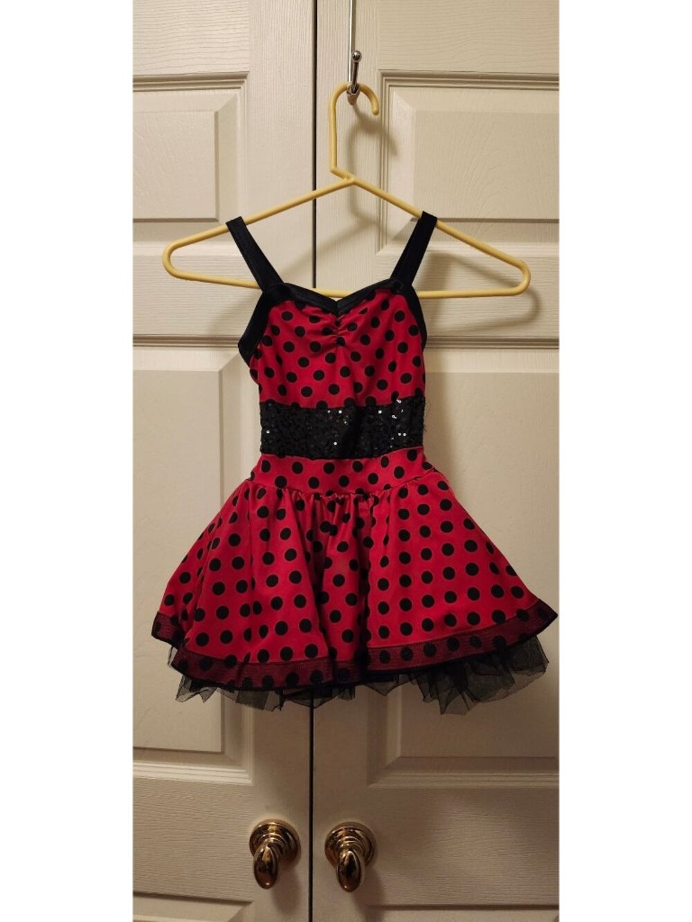 Weissman You Can't Stop the Beat 9700 Red Polka Dot Dance Dress Crinoline SC